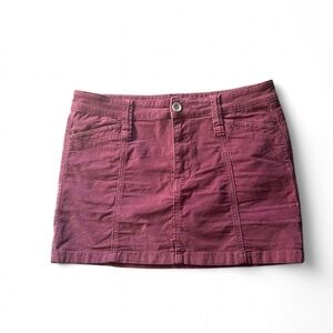 NWOT Free People Berry Pink Corduroy Mini Skirt